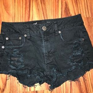 Black American Eagle high waisted shorts size 0